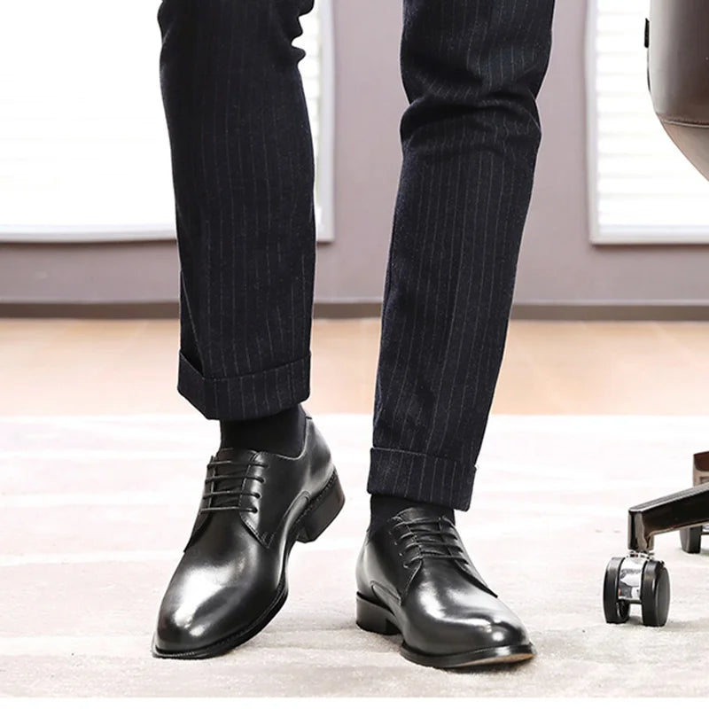 Desai Genuine Leather Derby Shoes Men business dress shoes For nan brand footwear Men's casual shoes classic Gifts