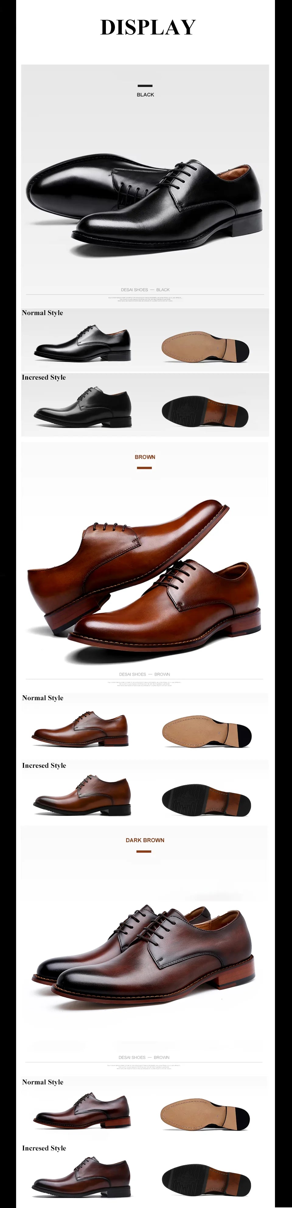 Desai Genuine Leather Derby Shoes Men business dress shoes For nan brand footwear Men's casual shoes classic Gifts