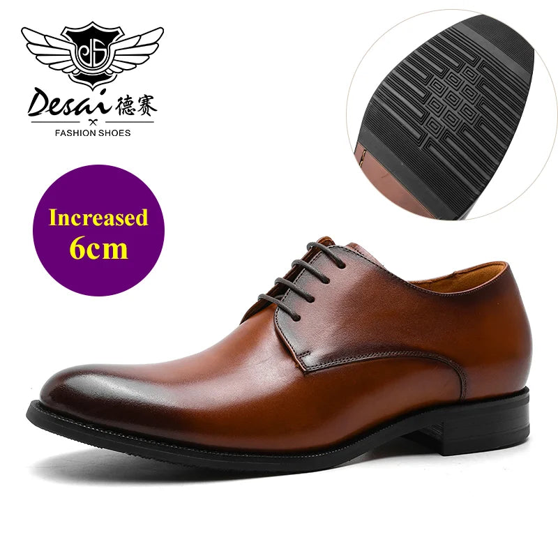 Desai Genuine Leather Derby Shoes Men business dress shoes For nan brand footwear Men's casual shoes classic Gifts