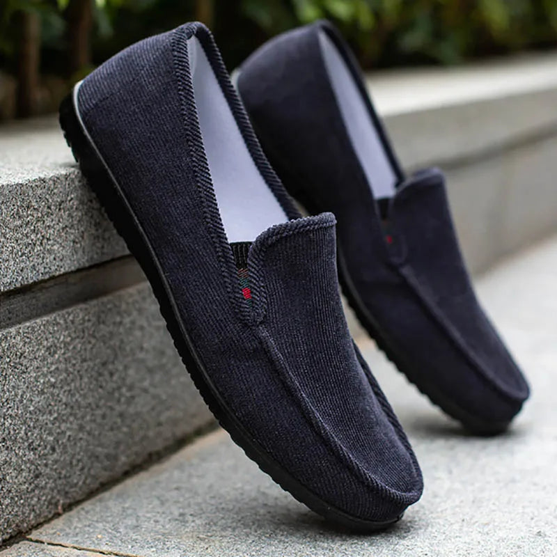 New Men Loafers Shoes Brand Fashion Soft Man Moccasins Loafers Canvas Slip-On Casual Shoes Men Outdoor Walking Men Footwear