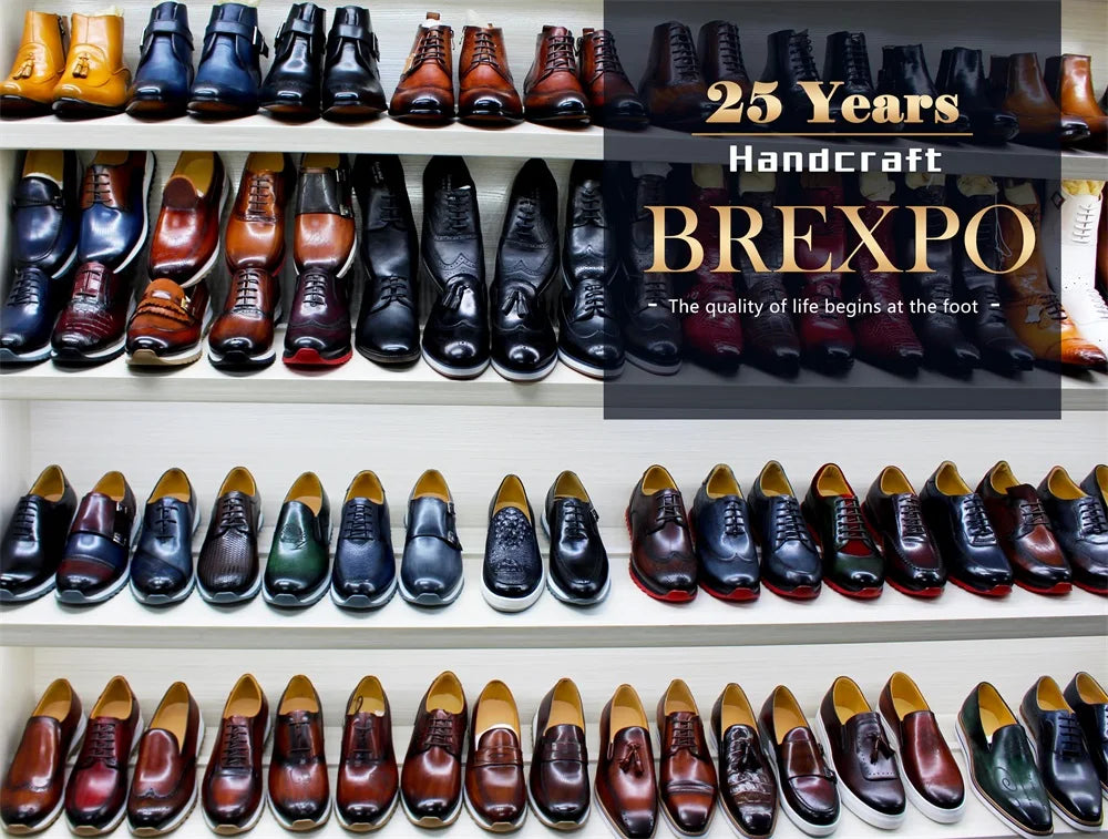 New Men's Business Leather Shoes Fashion Summer Lace-Up Blue Black Hand Carved Wedding Shoes Office Oxford Shoes