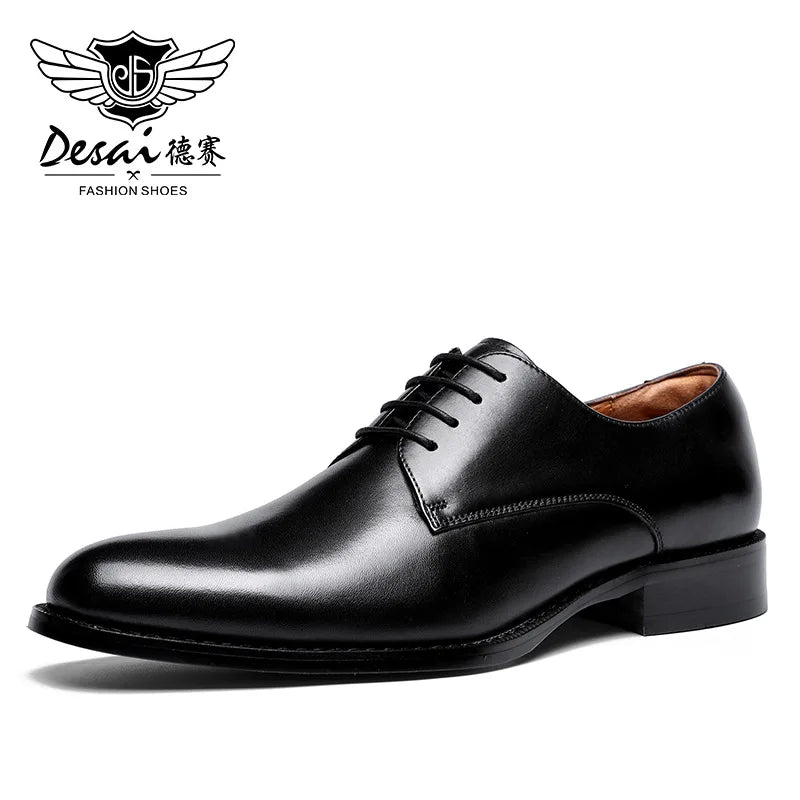 Desai Genuine Leather Derby Shoes Men business dress shoes For nan brand footwear Men's casual shoes classic Gifts