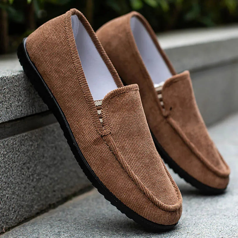 New Men Loafers Shoes Brand Fashion Soft Man Moccasins Loafers Canvas Slip-On Casual Shoes Men Outdoor Walking Men Footwear