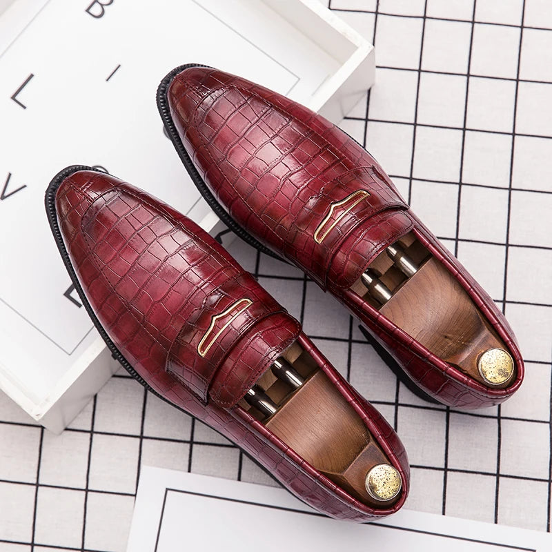 Brand Office Business Low Shoes Mens Fashion Soft Moccasins Men Loafers Quality Leather Shoes Soft Sole Comfort Men Driving Shoe