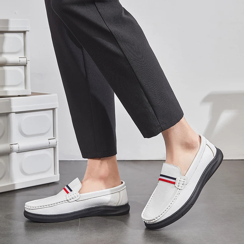 YRZL Loafers for Men Leather Loafers Mens Casual Shoes Soft Slip On Moccasins Comfortable Lightweight Non Slip Formal Loafers