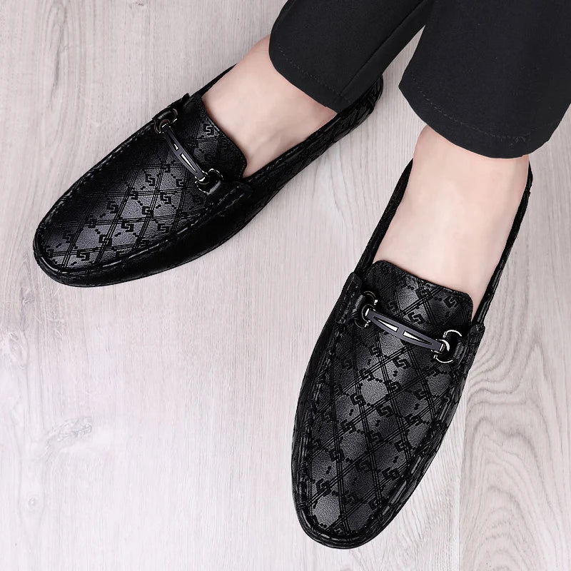 2022 New Black Loafers Men's Leather High Quality Designer Men's Shoes Leather Shoes Soft Sole Comfortable Casual Shoes Moccasin