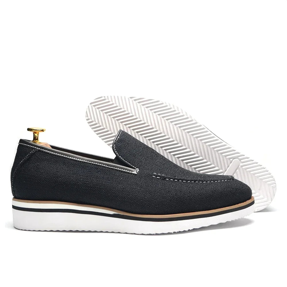 Designer Original Luxury Casual Slip-on Sneakers Daily Driving Loafers Shoes 4 Colors Leather Lined Denim Cloth Shoes  Men 2024