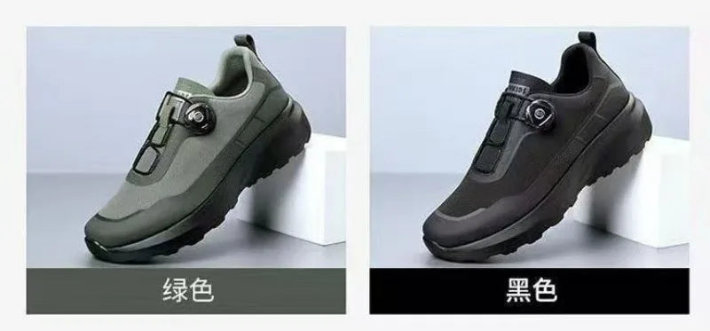 Original New Men Rotating-button Driving Sneakers Platform Casual Walking Shoes Outdoor Wear-resistant Running Sports Shoes Plus