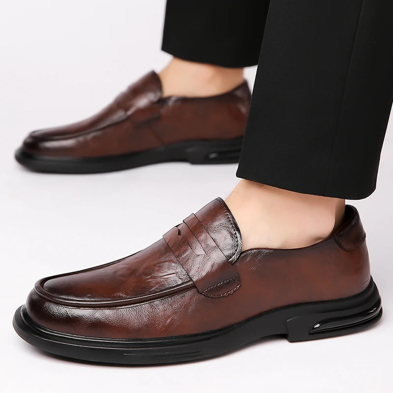 High Quality Fashionable Loafers Leather Men Business Formal Casual Leather Shoes Spring Men Soft and Comfortable Leather Shoes