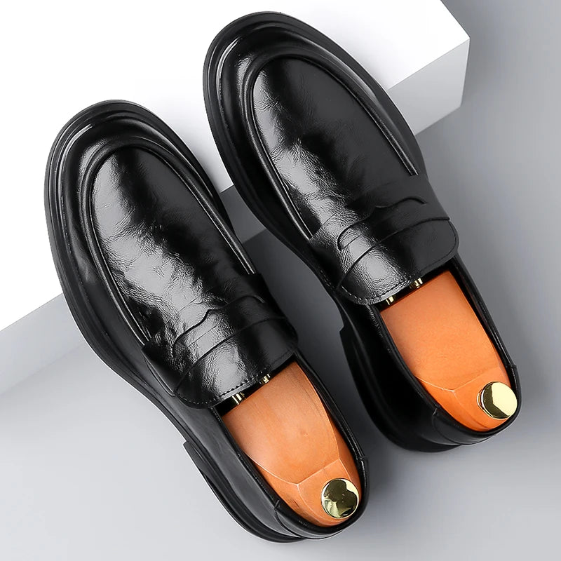 High Quality Fashionable Loafers Leather Men Business Formal Casual Leather Shoes Spring Men Soft and Comfortable Leather Shoes
