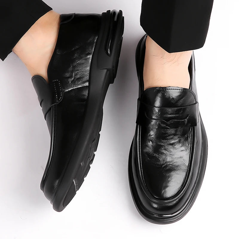 High Quality Fashionable Loafers Leather Men Business Formal Casual Leather Shoes Spring Men Soft and Comfortable Leather Shoes
