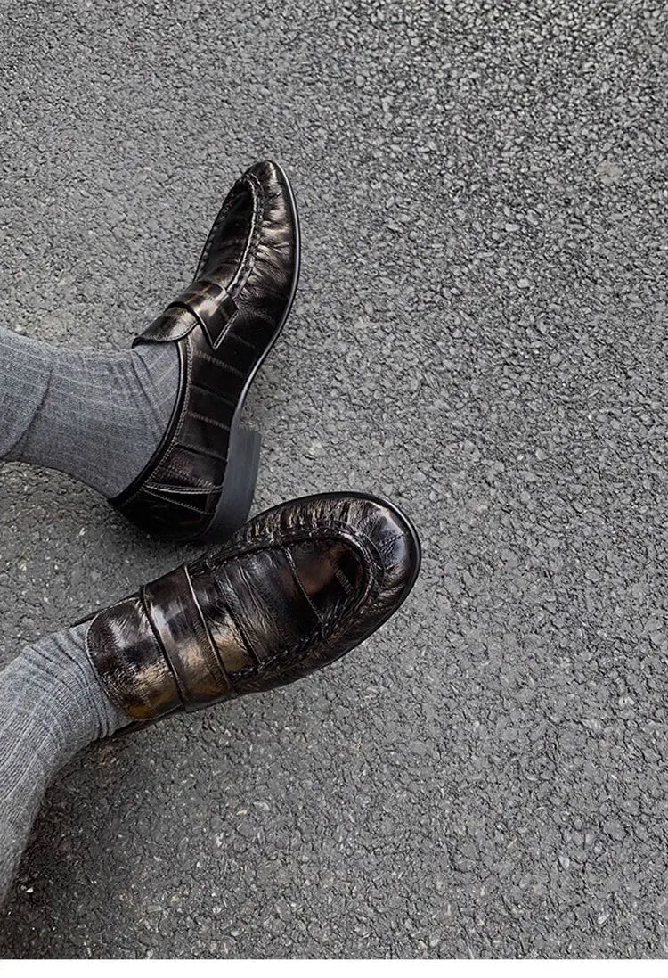 Loafers Woman Schoenen Dames Luxury 2025 Vintage Pleated Casual Single Shoes Commuting British-style Small leather Shoes Manual