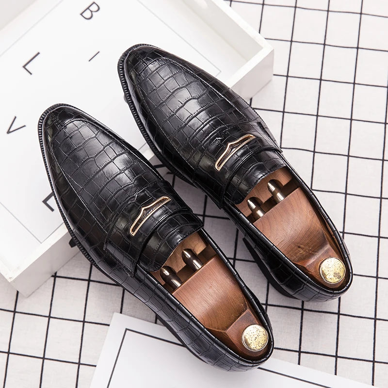 Brand Office Business Low Shoes Mens Fashion Soft Moccasins Men Loafers Quality Leather Shoes Soft Sole Comfort Men Driving Shoe